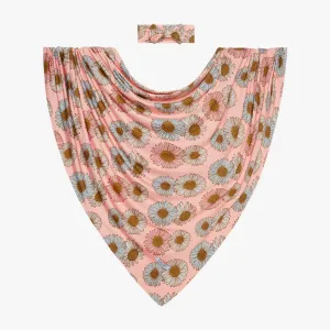 Posh Peanut Millie-Infant Swaddle and Headwrap Set