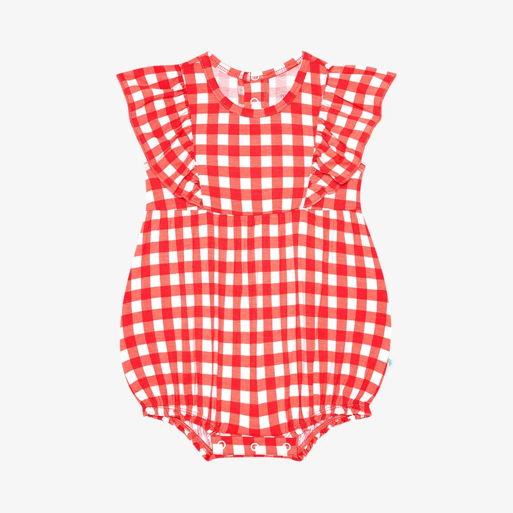 Posh Peanut Polly Flutter Sleeve Bubble Romper