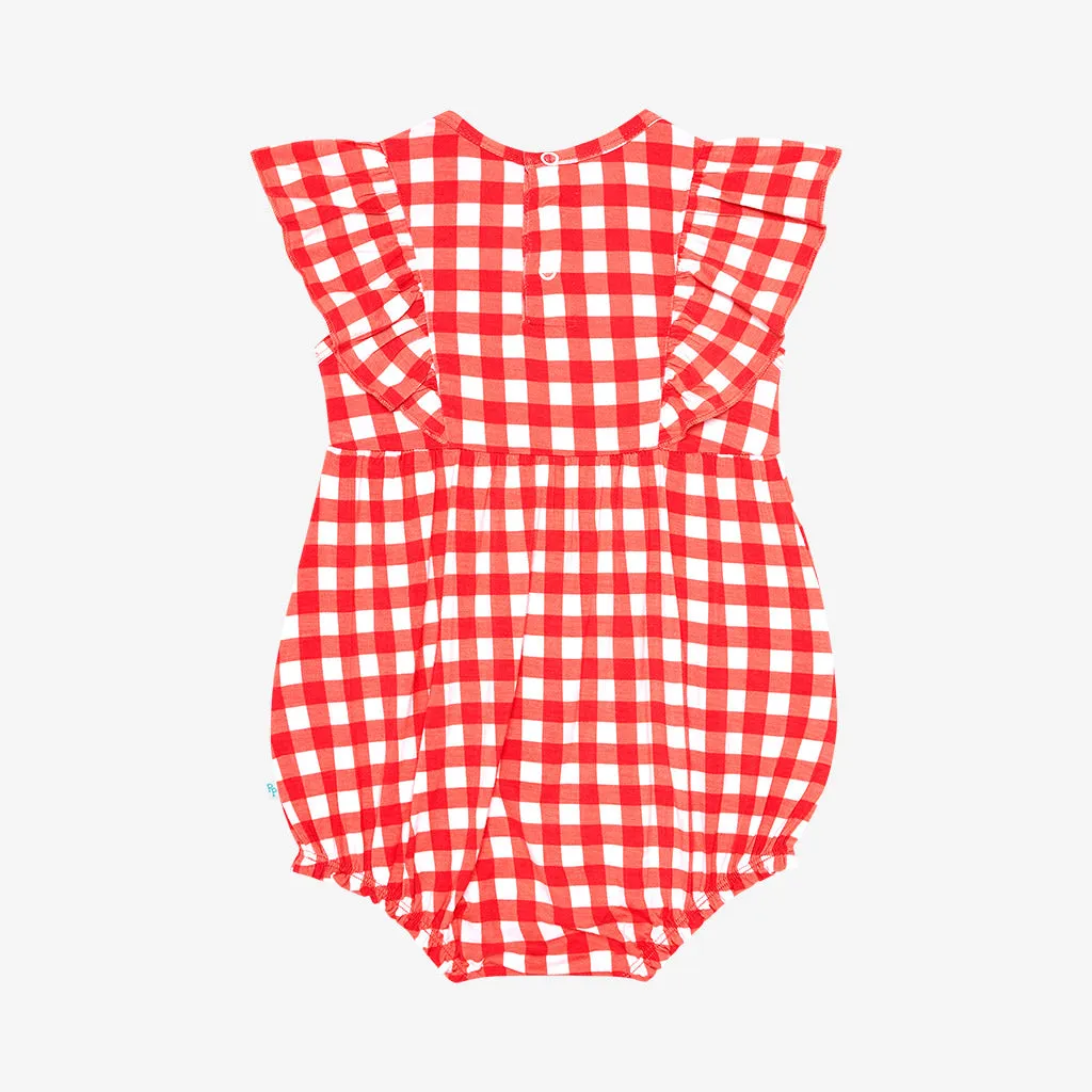 Posh Peanut Polly Flutter Sleeve Bubble Romper