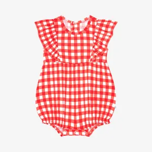 Posh Peanut Polly Flutter Sleeve Bubble Romper