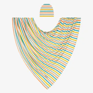 Posh Peanut Popsicle Stripe Swaddle & Beanie Set