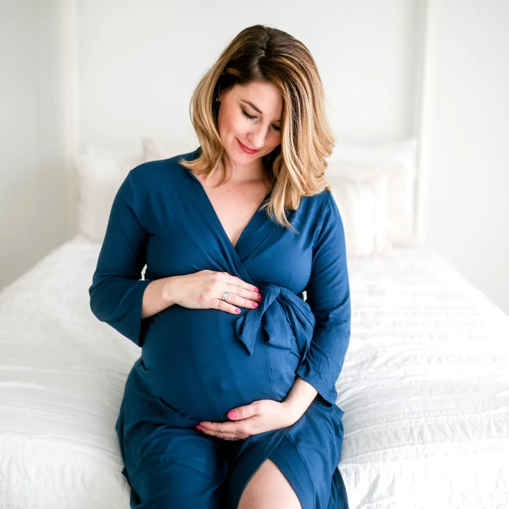 Posh Peanut Sailor Blue Mommy Robe