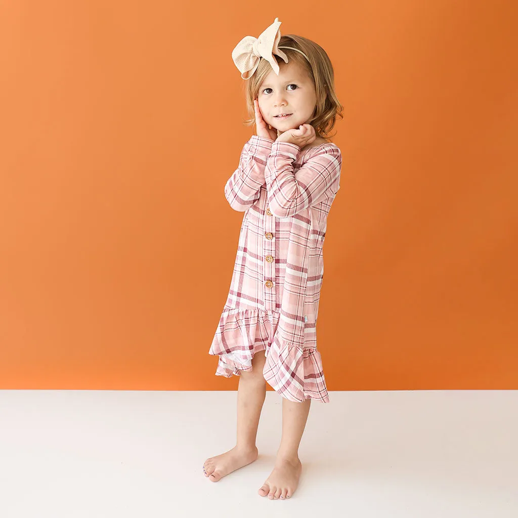 Posh Peanut Stephanie L/S Henley Hi Low Dress