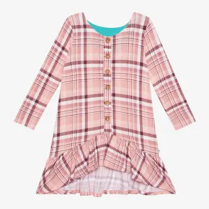 Posh Peanut Stephanie L/S Henley Hi Low Dress