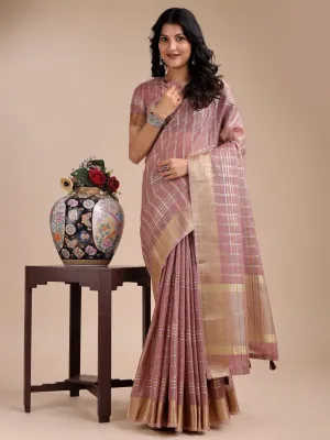 Purple Organza Saree