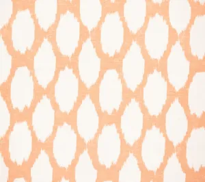 Quadrille Fabric: Adras Reverse - Custom Peach on White Belgian Linen / Cotton