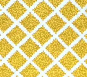 Quadrille Fabric: Shanghai - Custom Sunflower on White Belgian Linen / Cotton