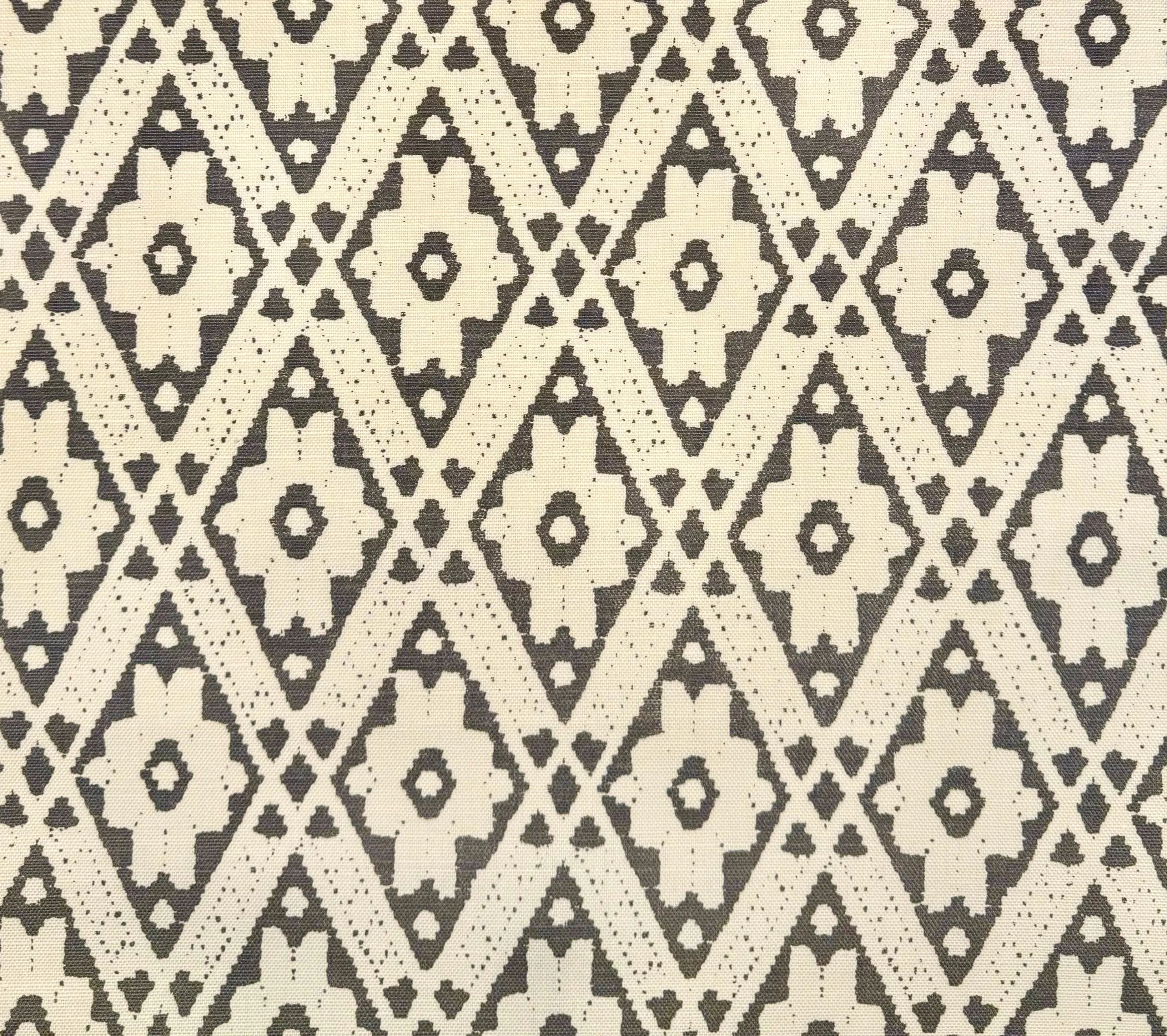 Quadrille Fabric: Viennese - Custom Gray on Tinted Belgian Linen / Cotton