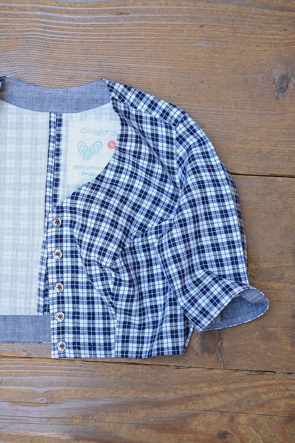 Quilted Khadi Blouse - Maastricht Checks