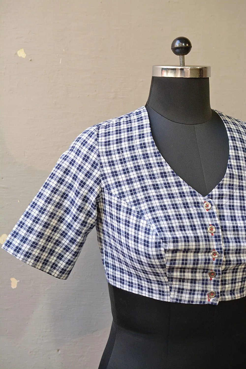 Quilted Khadi Blouse - Maastricht Checks