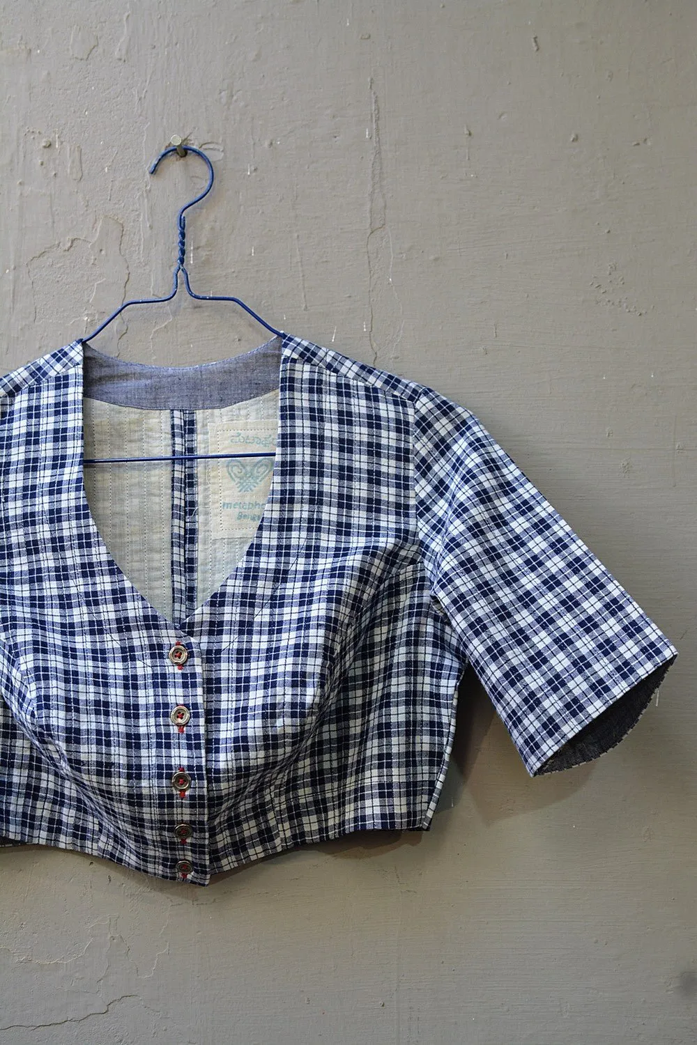 Quilted Khadi Blouse - Maastricht Checks
