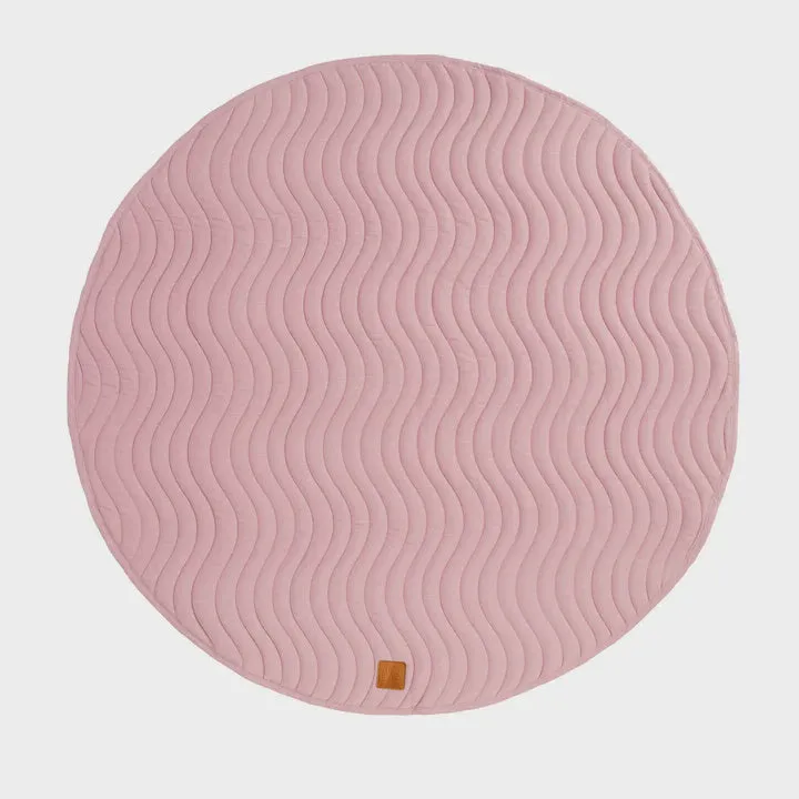 Quilted Reversible Linen Playmat - Blush Pink