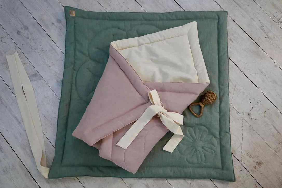 "Powder Pink" Linen Shell Baby Horn