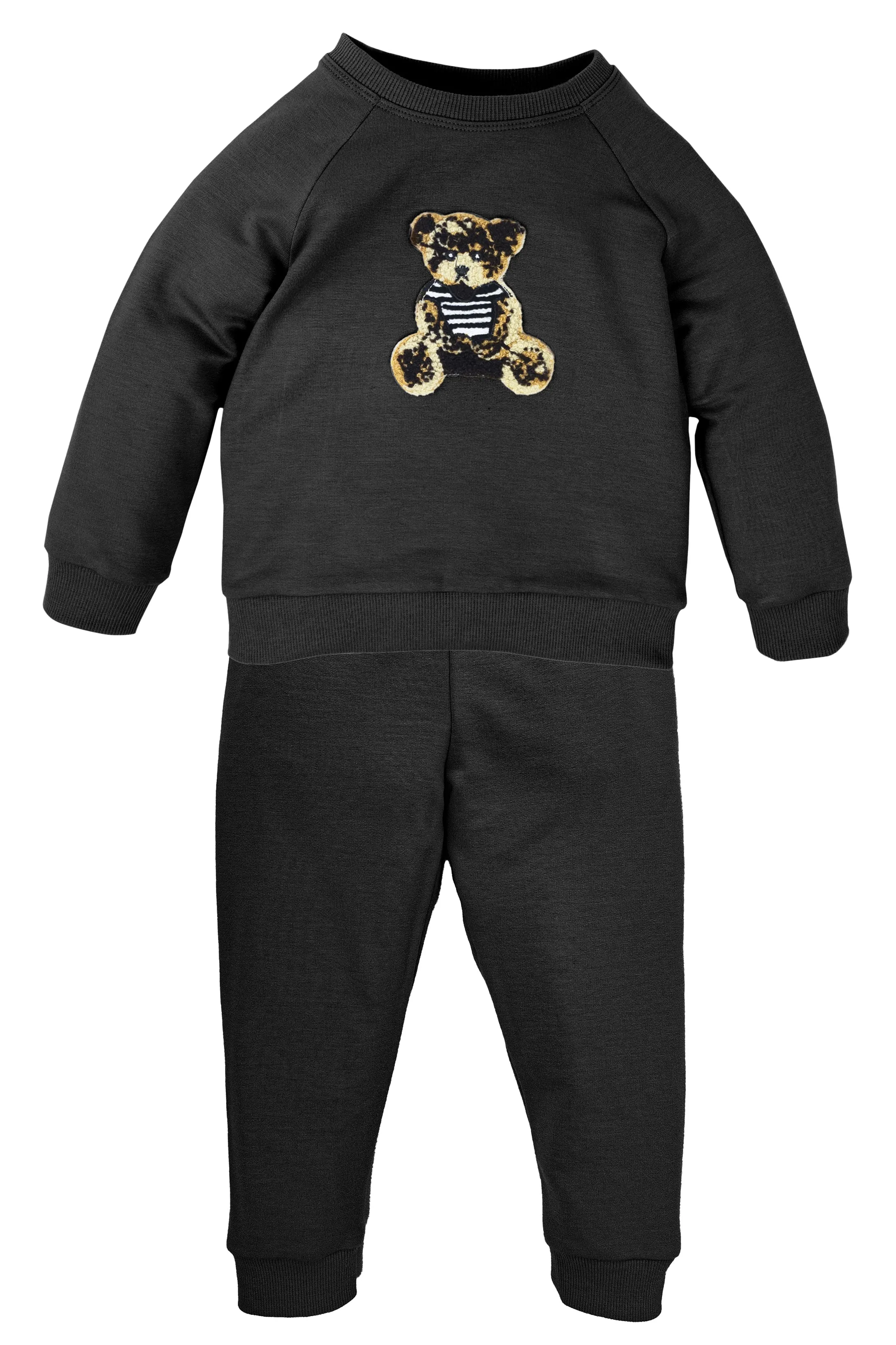 "Timothy" Black Bamboo Teddy Tracksuit
