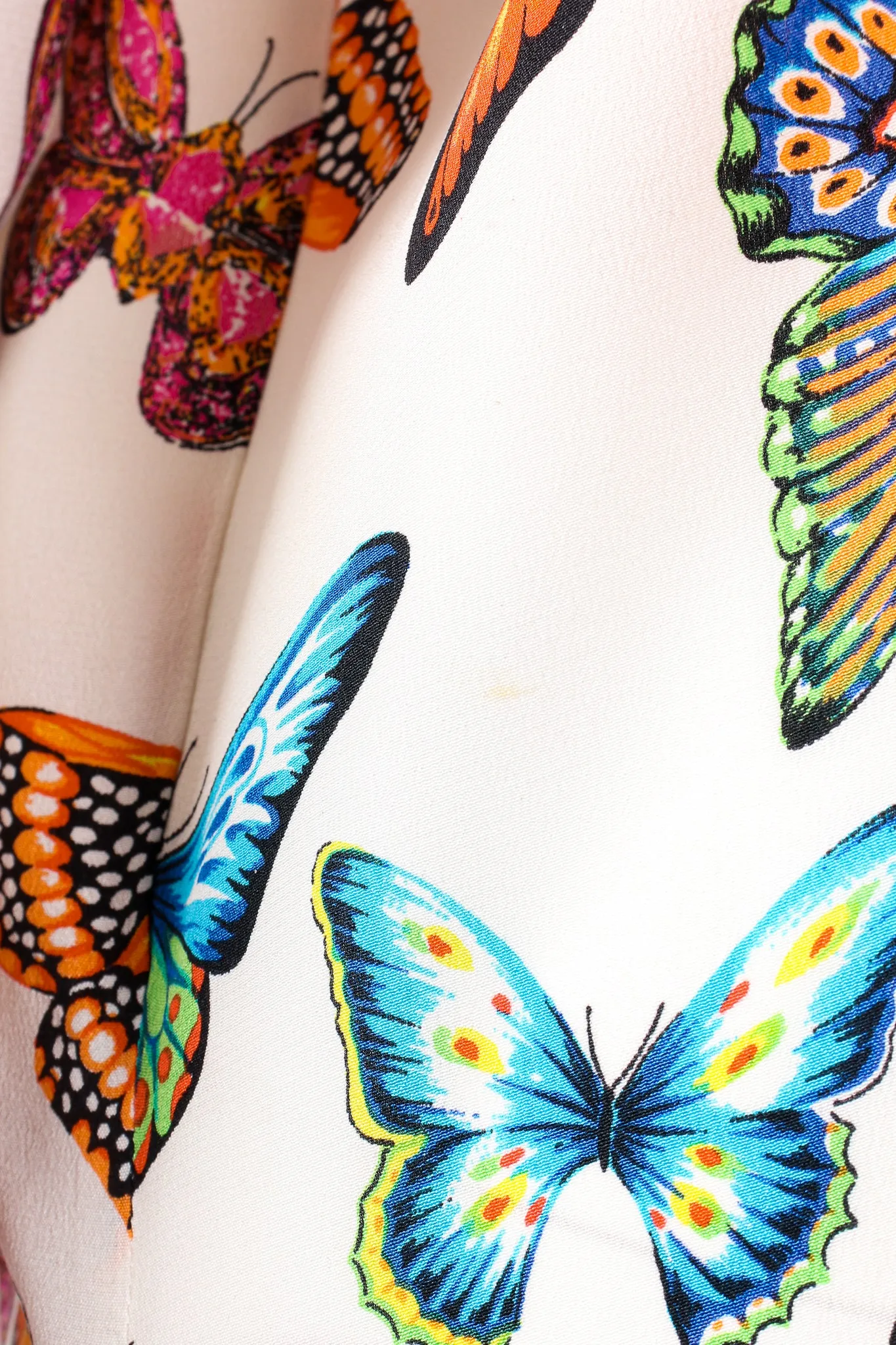 Rainbow Butterfly Silk Blouse