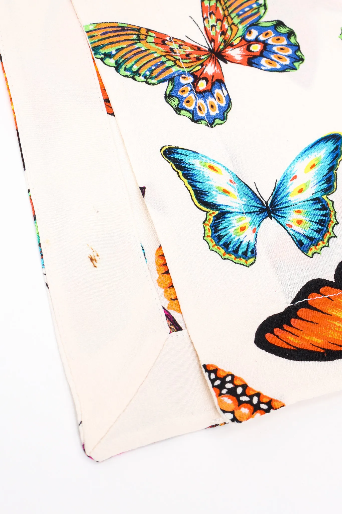 Rainbow Butterfly Silk Blouse