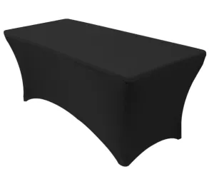 RECTANGULAR SPANDEX LINEN | 8ft - BLACK
