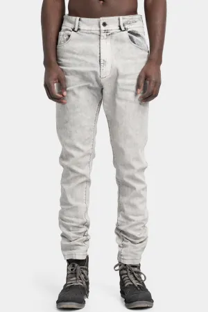 Regular cut jeans, White leather