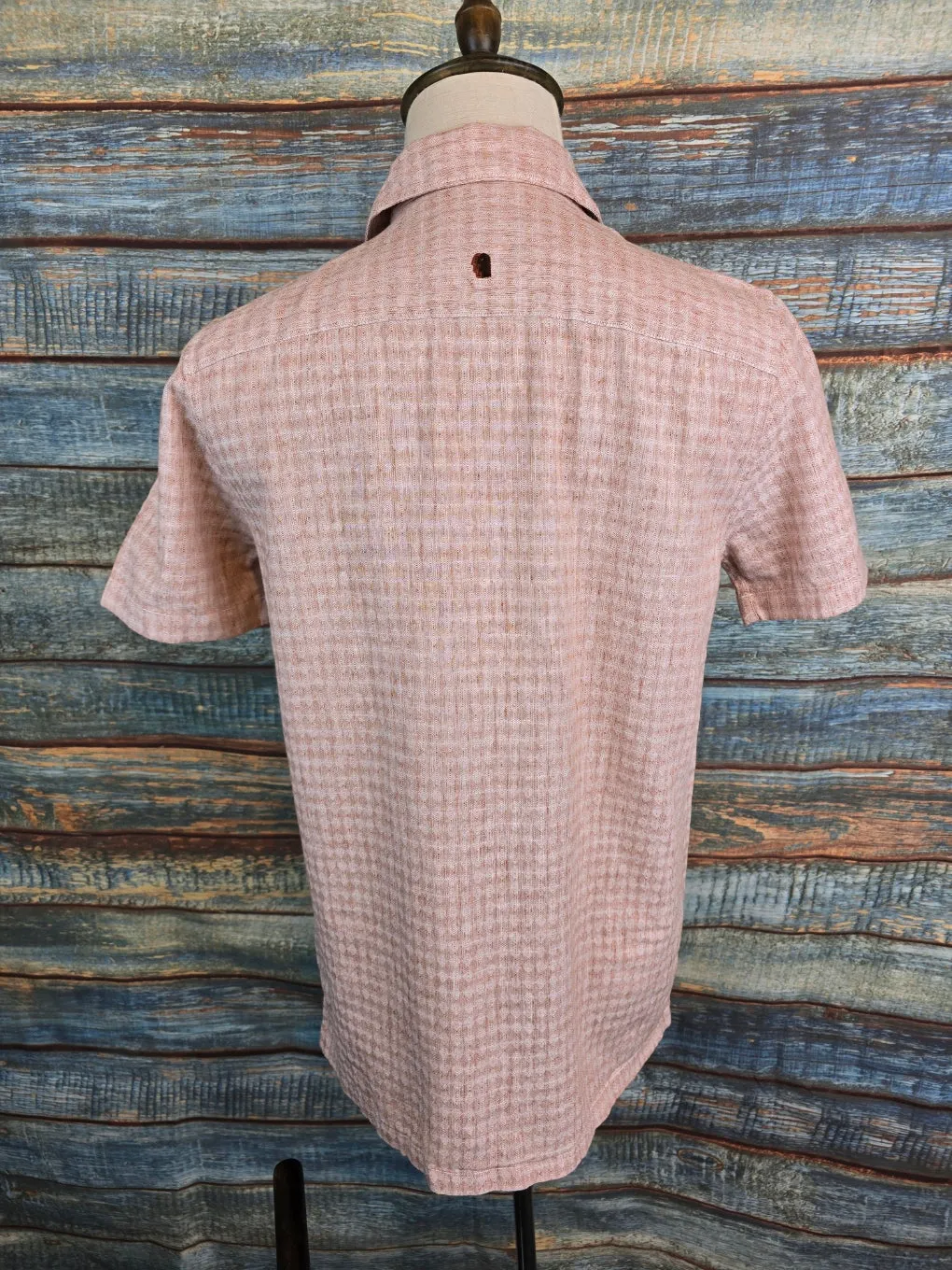 Remus Uomo Tapered Fit Cotton-Linen Short Sleeve Shirt