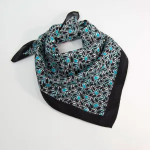 Retro Bourbon© Neckerchief | Black   Aqua