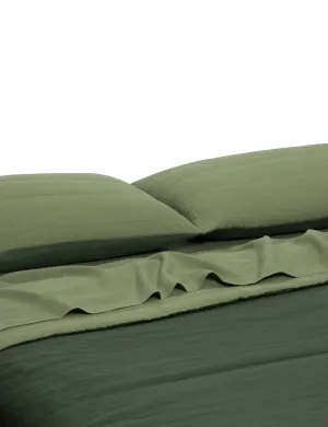 REVERSIBLE QUILTED BEDCOVER SET | CACTUS/CELTIC