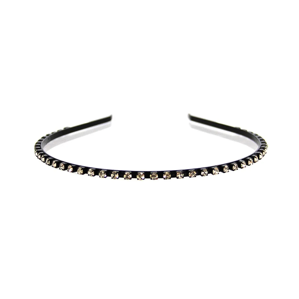 Rhinestone Headband Black