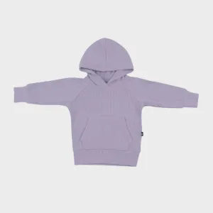 Ribbed Hoodie in Taro