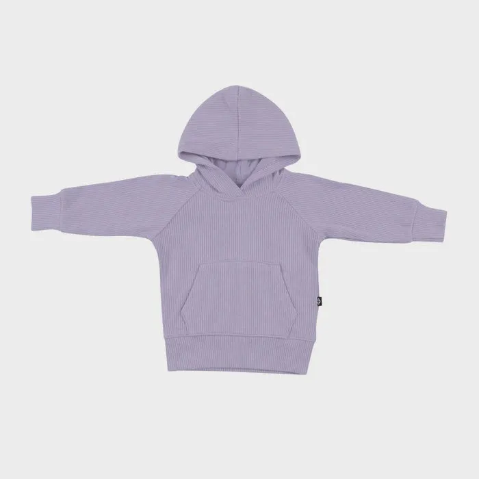 Ribbed Hoodie in Taro