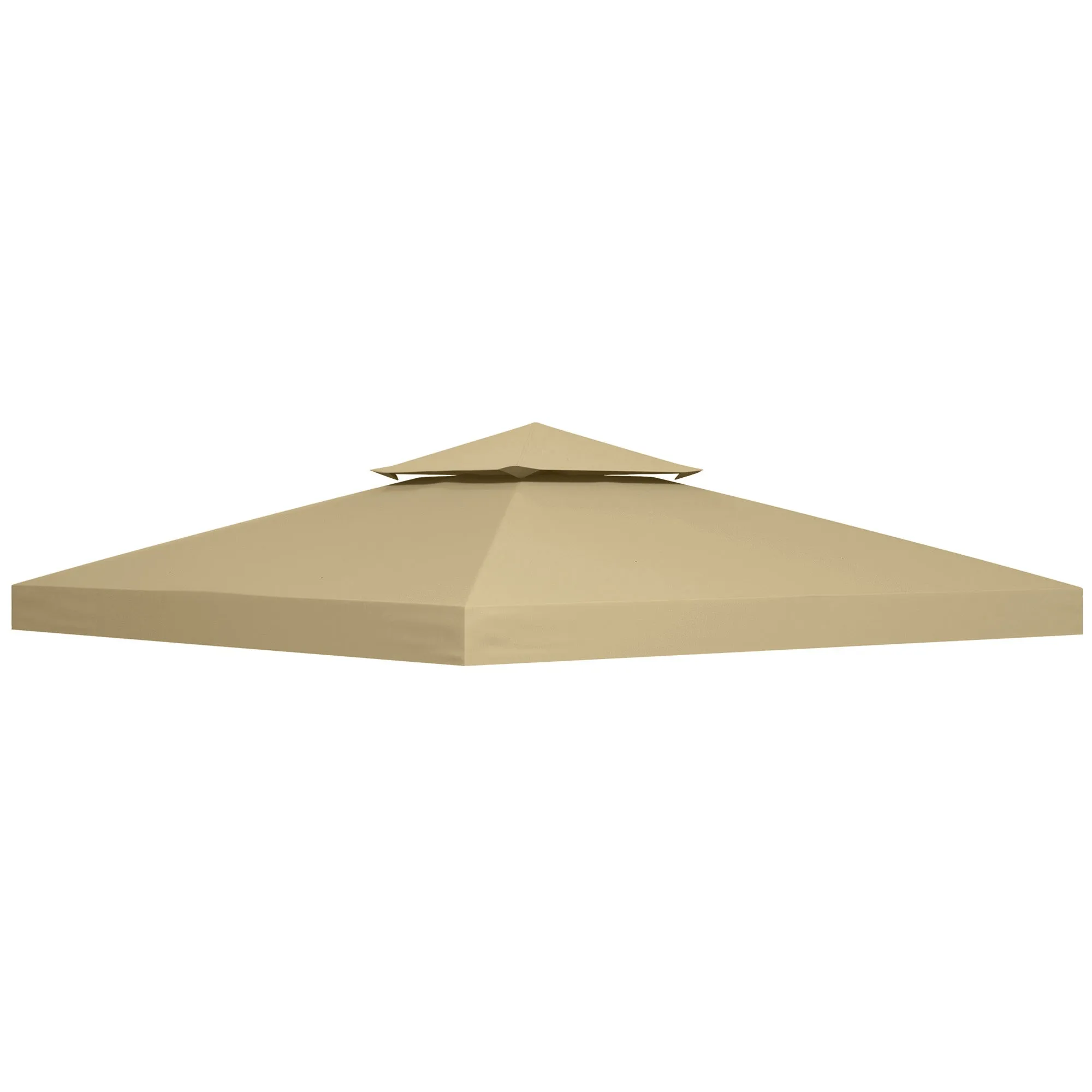 Rootz Pavilion Shade Sail - Sunshade Canopy - Gazebo Cover - Durable & UV Resistant - 3m x 3m - High Density Polyester 180gsm - Brown