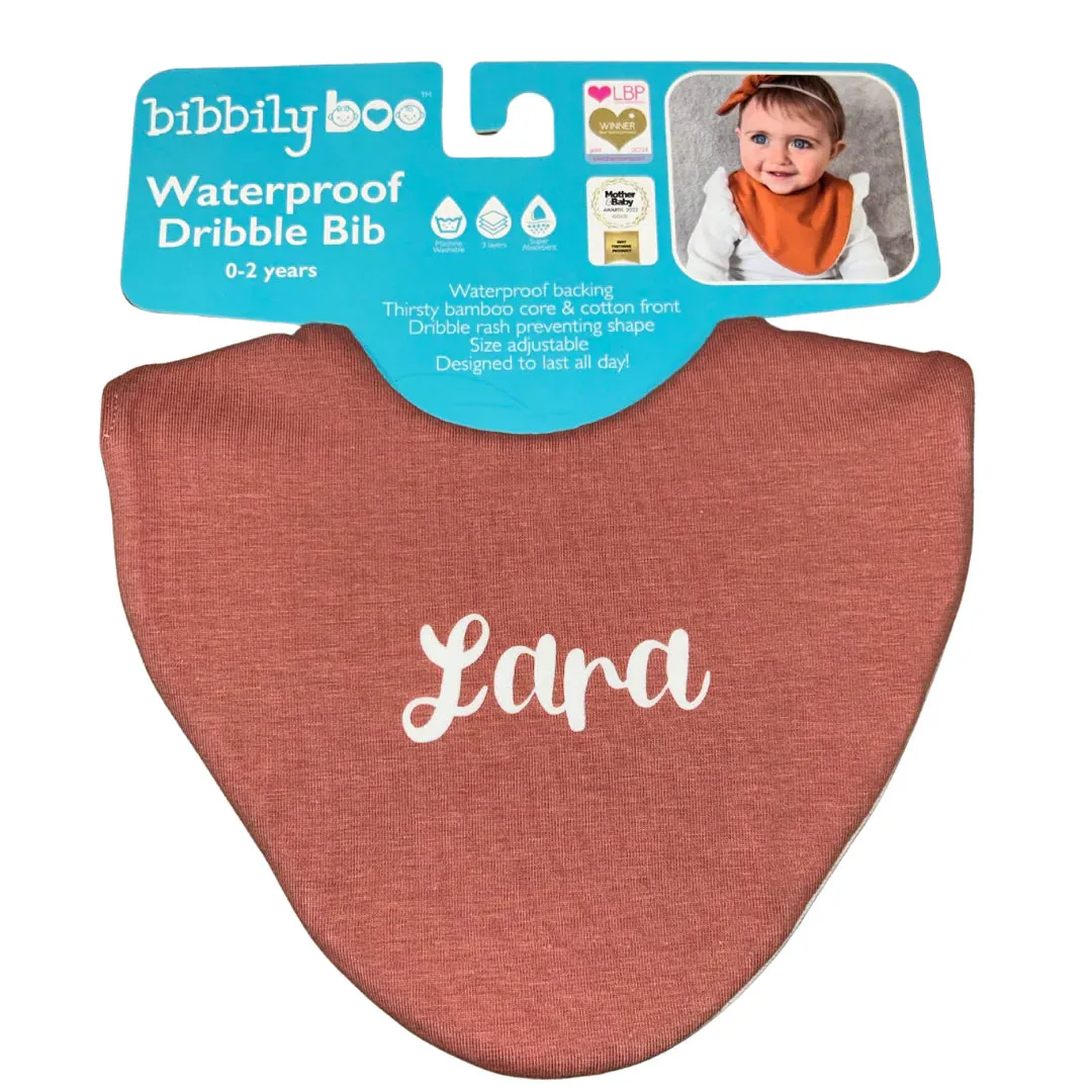Rose Pink Waterproof Dribble Bib