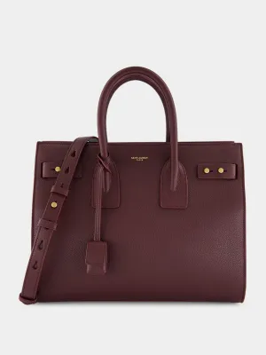 Rouge Cabernet Sac de Jour in Supple Grained Leather