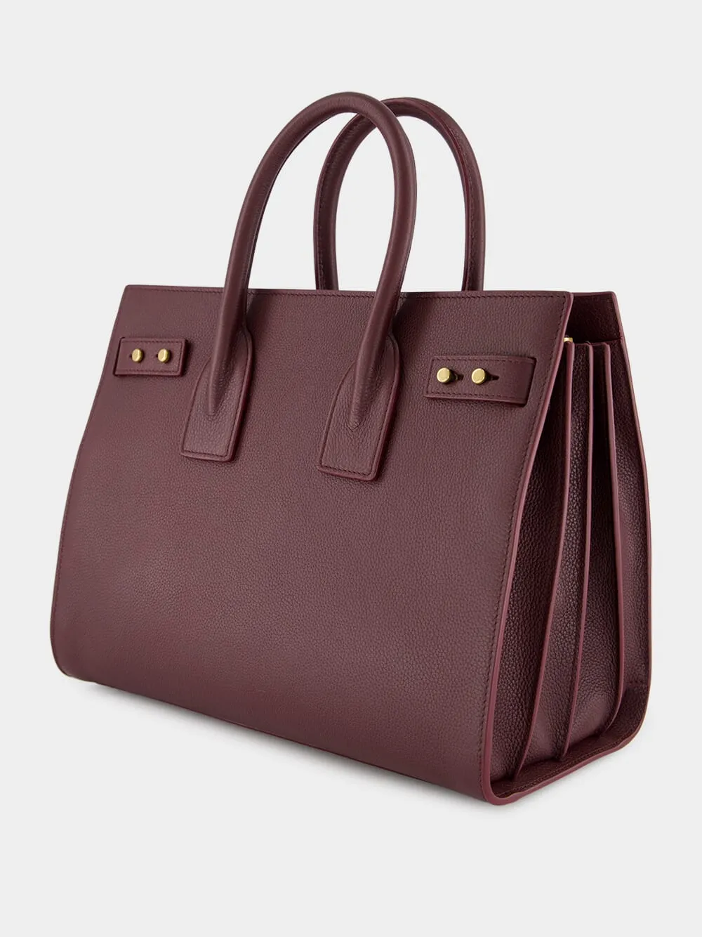Rouge Cabernet Sac de Jour in Supple Grained Leather