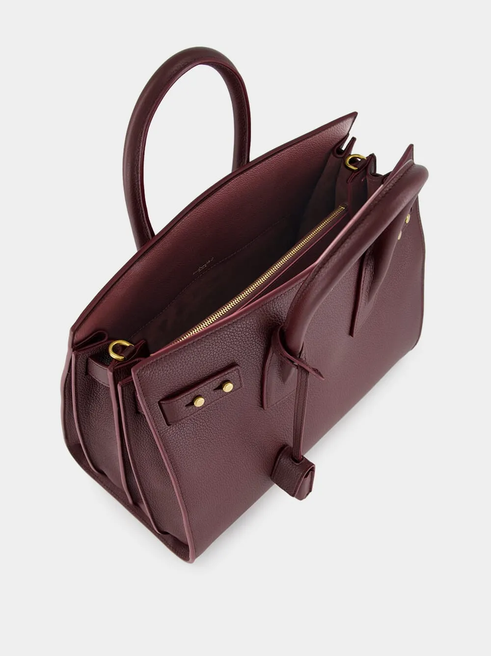 Rouge Cabernet Sac de Jour in Supple Grained Leather