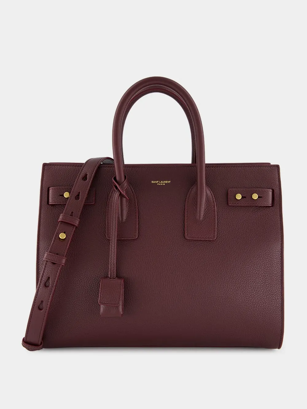 Rouge Cabernet Sac de Jour in Supple Grained Leather