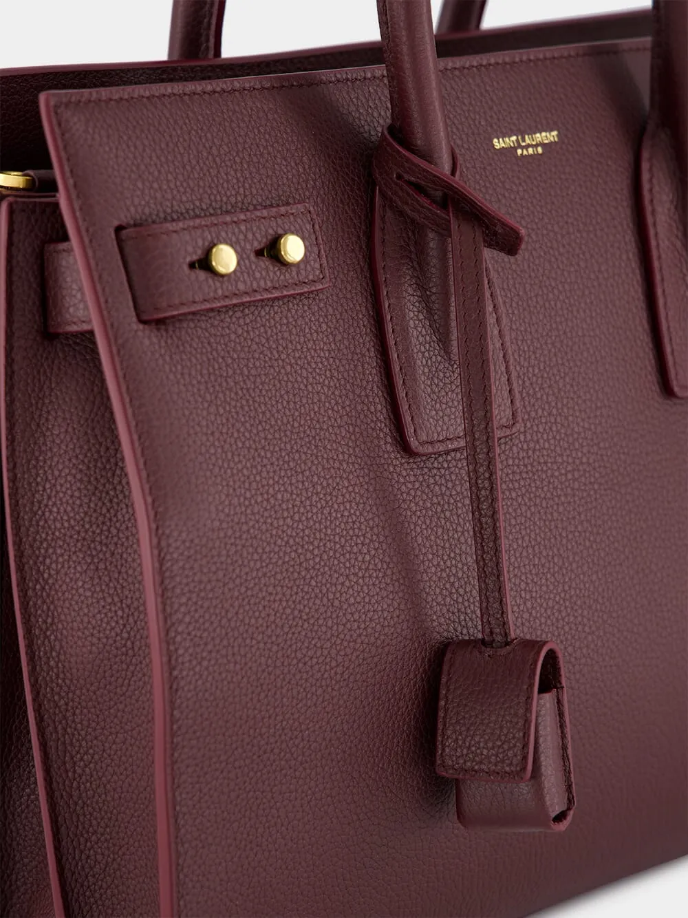 Rouge Cabernet Sac de Jour in Supple Grained Leather