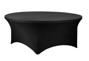 ROUND SPANDEX LINEN | 60” - BLACK