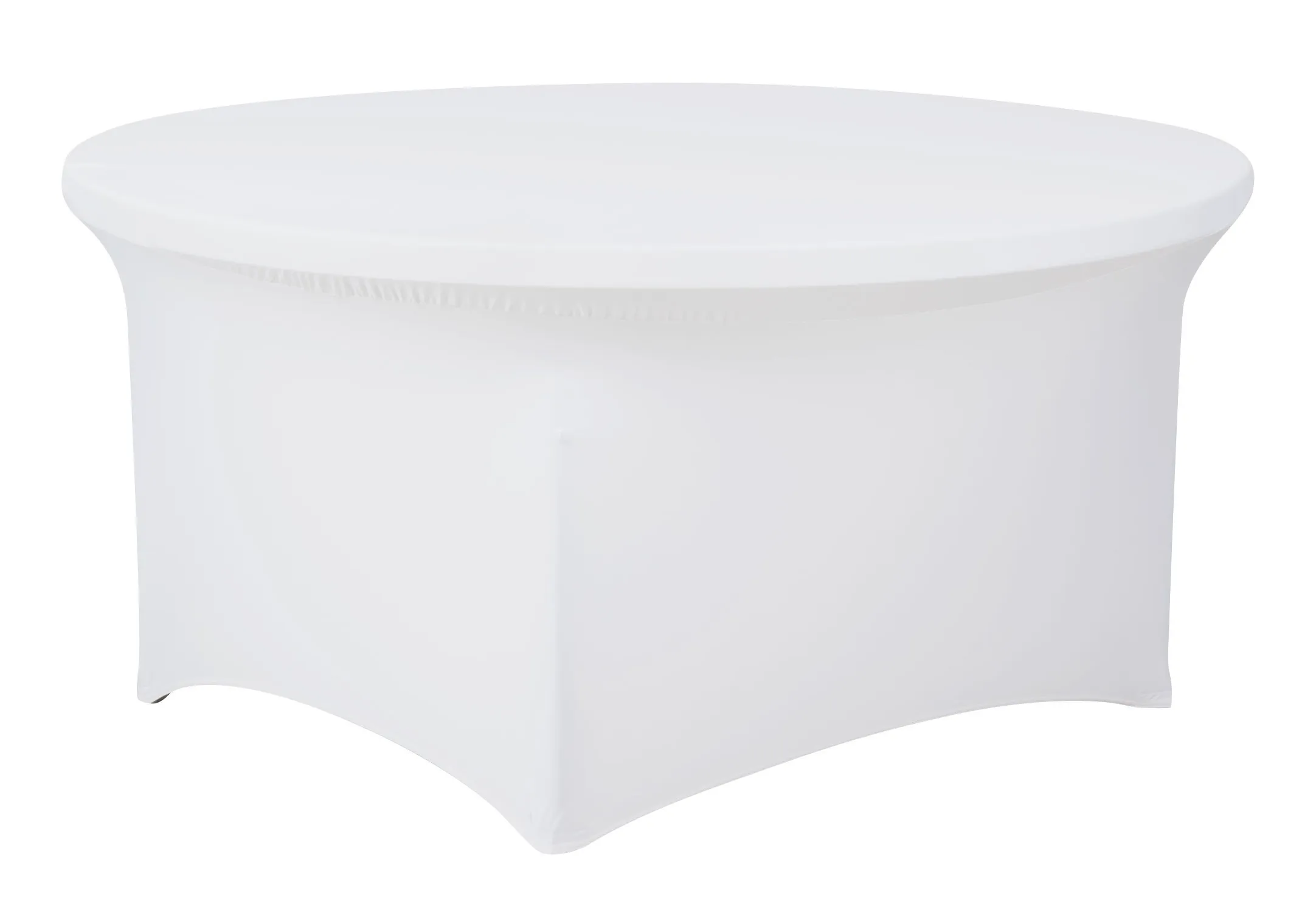 ROUND SPANDEX LINEN | 60” - WHITE