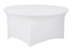 ROUND SPANDEX LINEN | 60” - WHITE