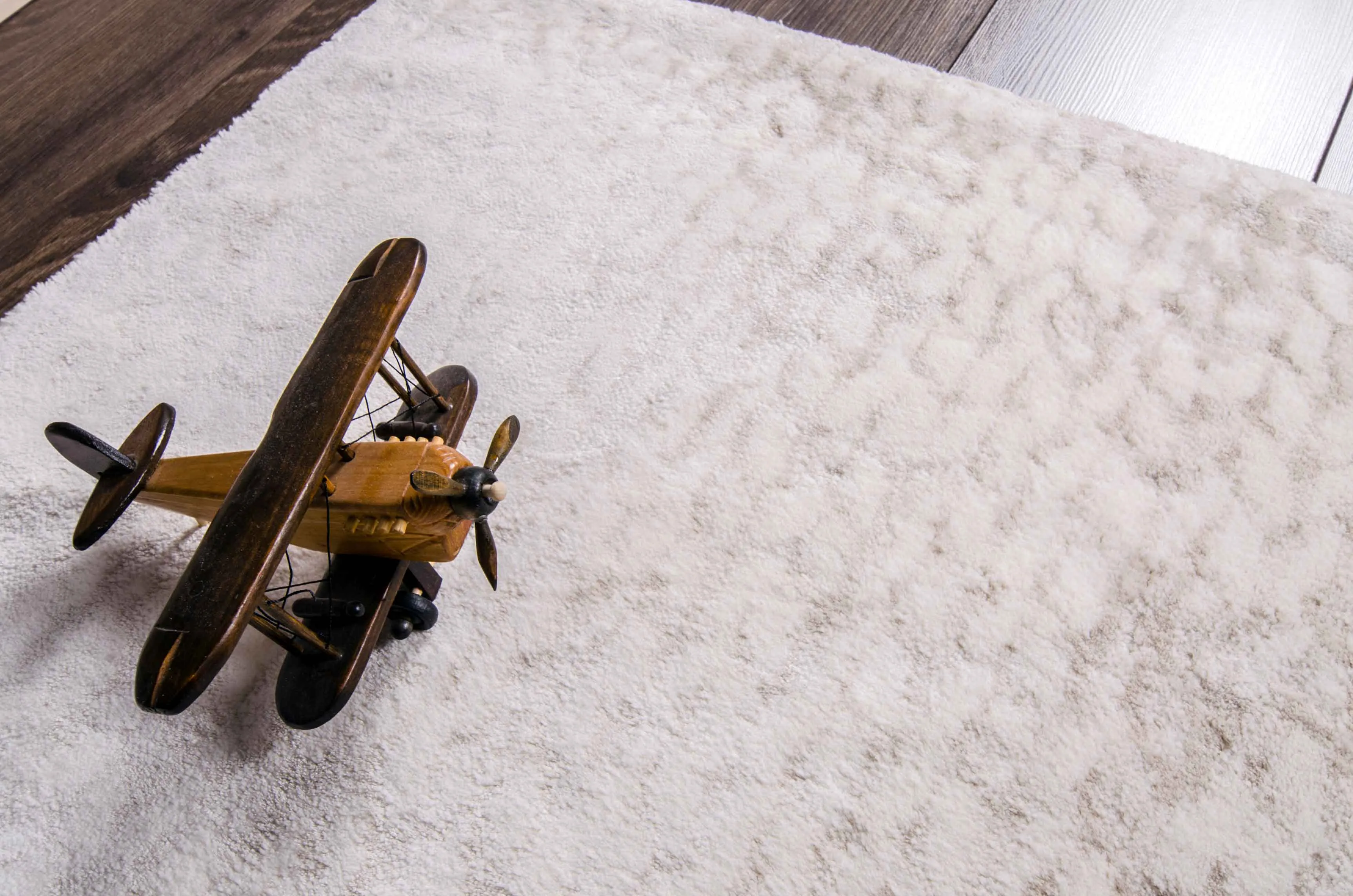 Royal Collection Boro Design Cotton Linen Blend Rug - Ecru