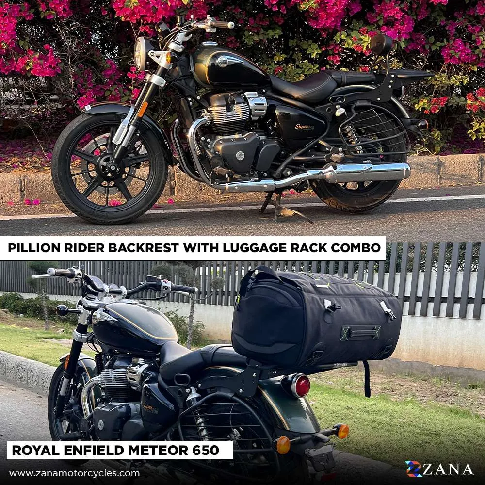 Royal Enfield Super Meteor 650 Zana Back carrier with Pillion back rest