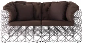 Rubic Powder Coated Metal Two Seater Sofa