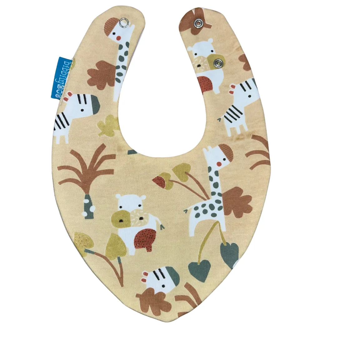 Safari Bundle of 3 Waterproof Dribble Bibs