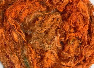 Sari Silk Waste Batts - Golden