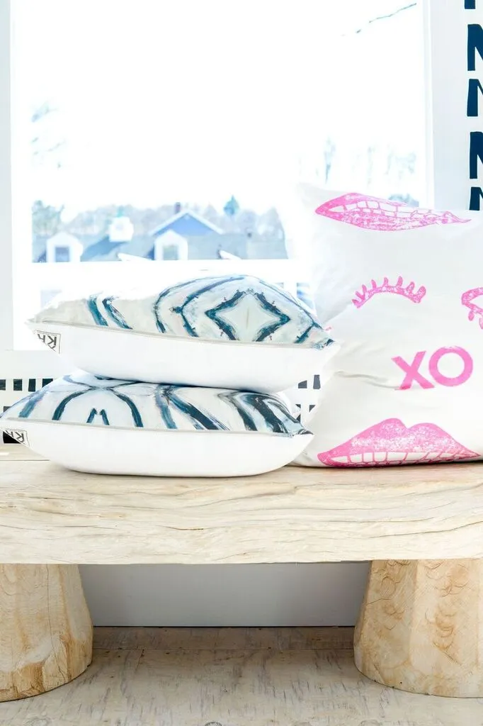 Seashells Teal Pillow