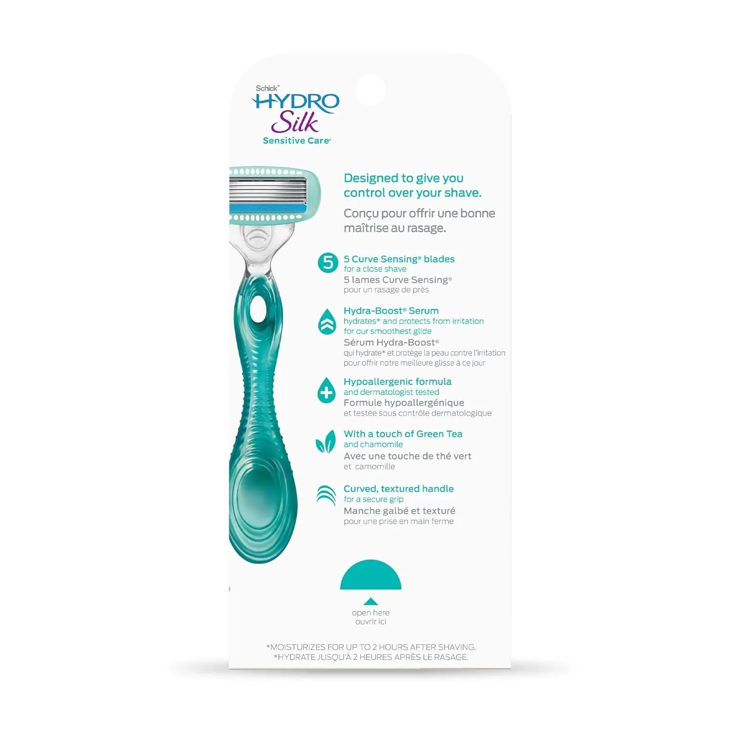 Sensitive Women'S Razor | 5-Blade Razors for Women Sensitive Skin | Womens Razors Sensitive Skin | 1 Handle & 2 Razor Blade Refills