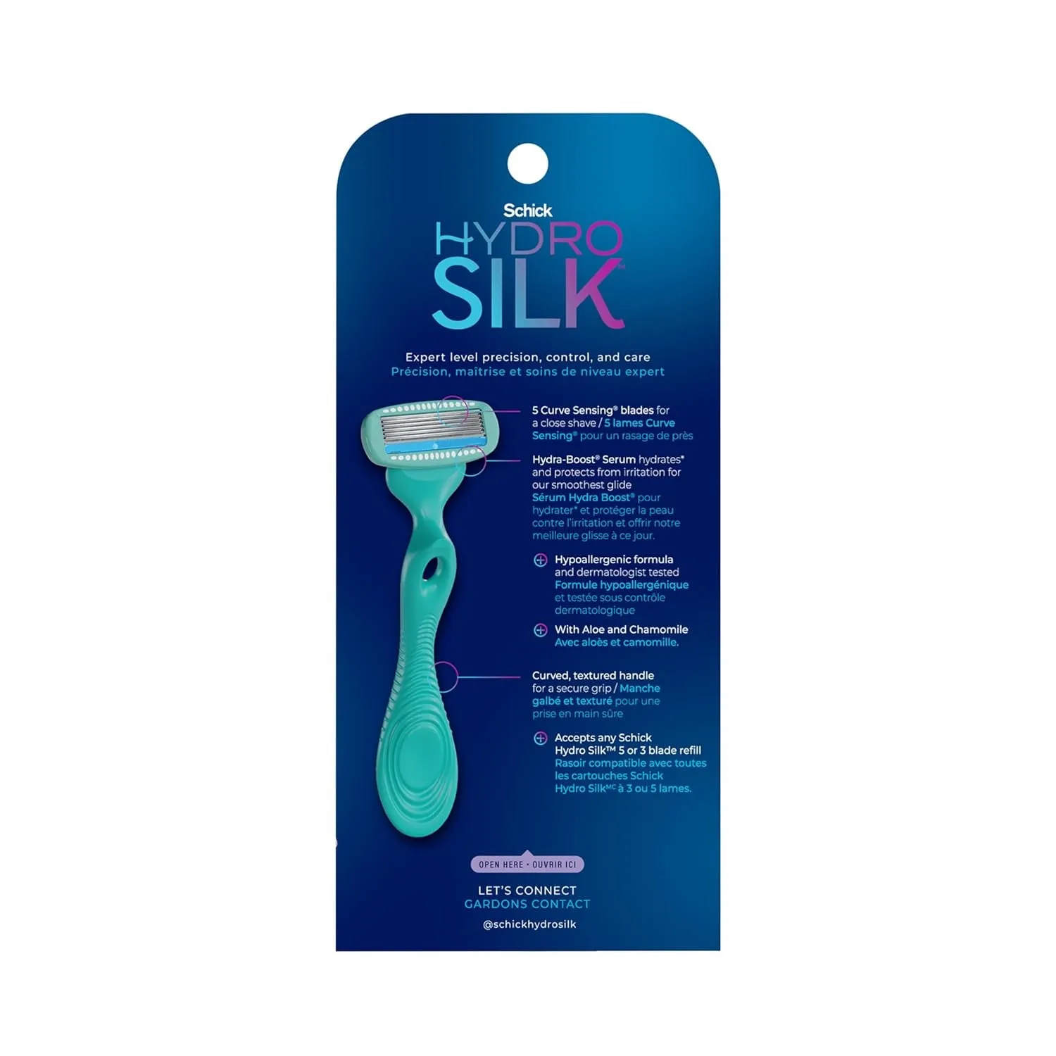 Sensitive Women'S Razor | 5-Blade Razors for Women Sensitive Skin | Womens Razors Sensitive Skin | 1 Handle & 2 Razor Blade Refills