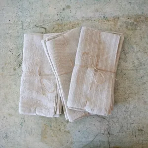 Set of Four Linen Striped Napkins - Two Options