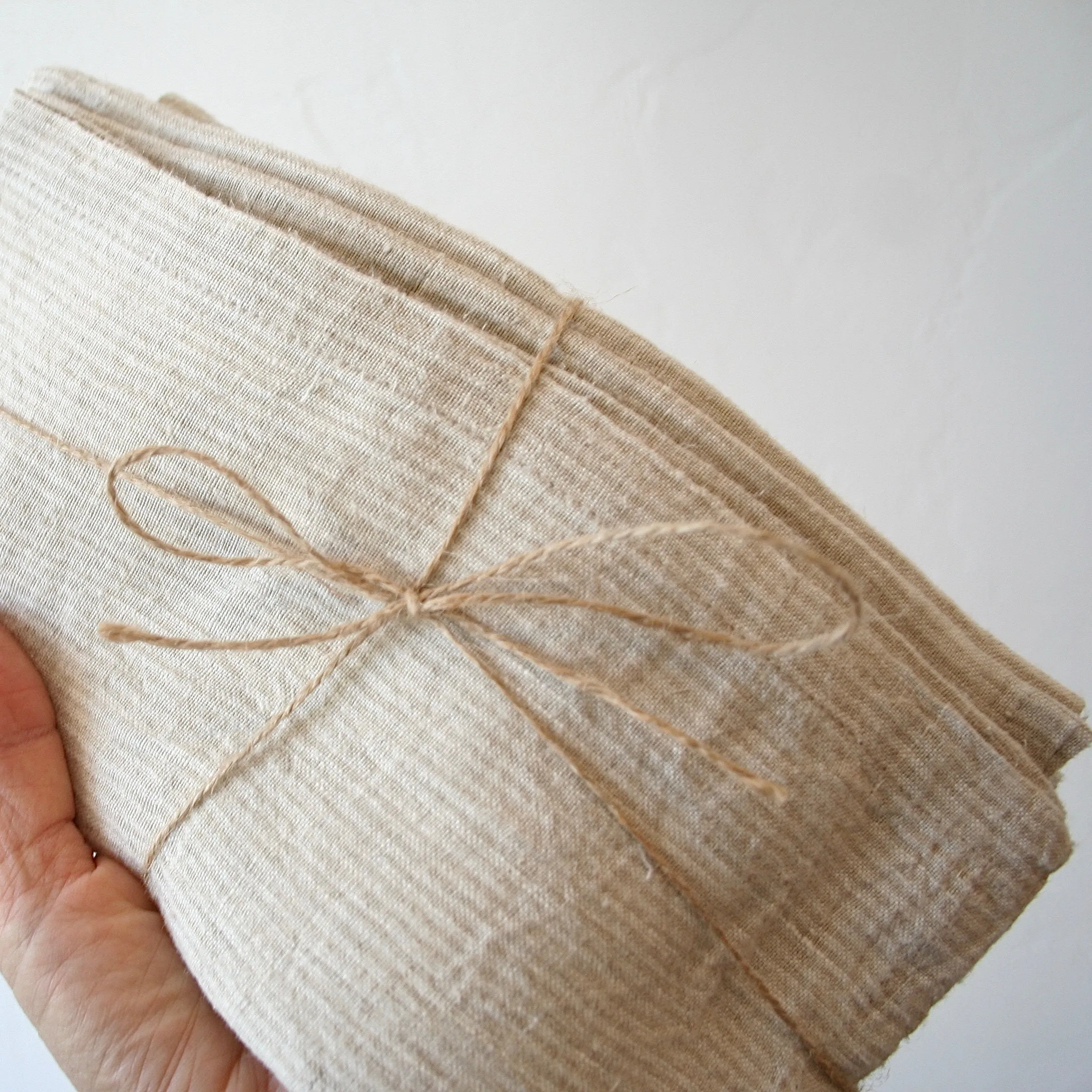 Set of Four Linen Striped Napkins - Two Options