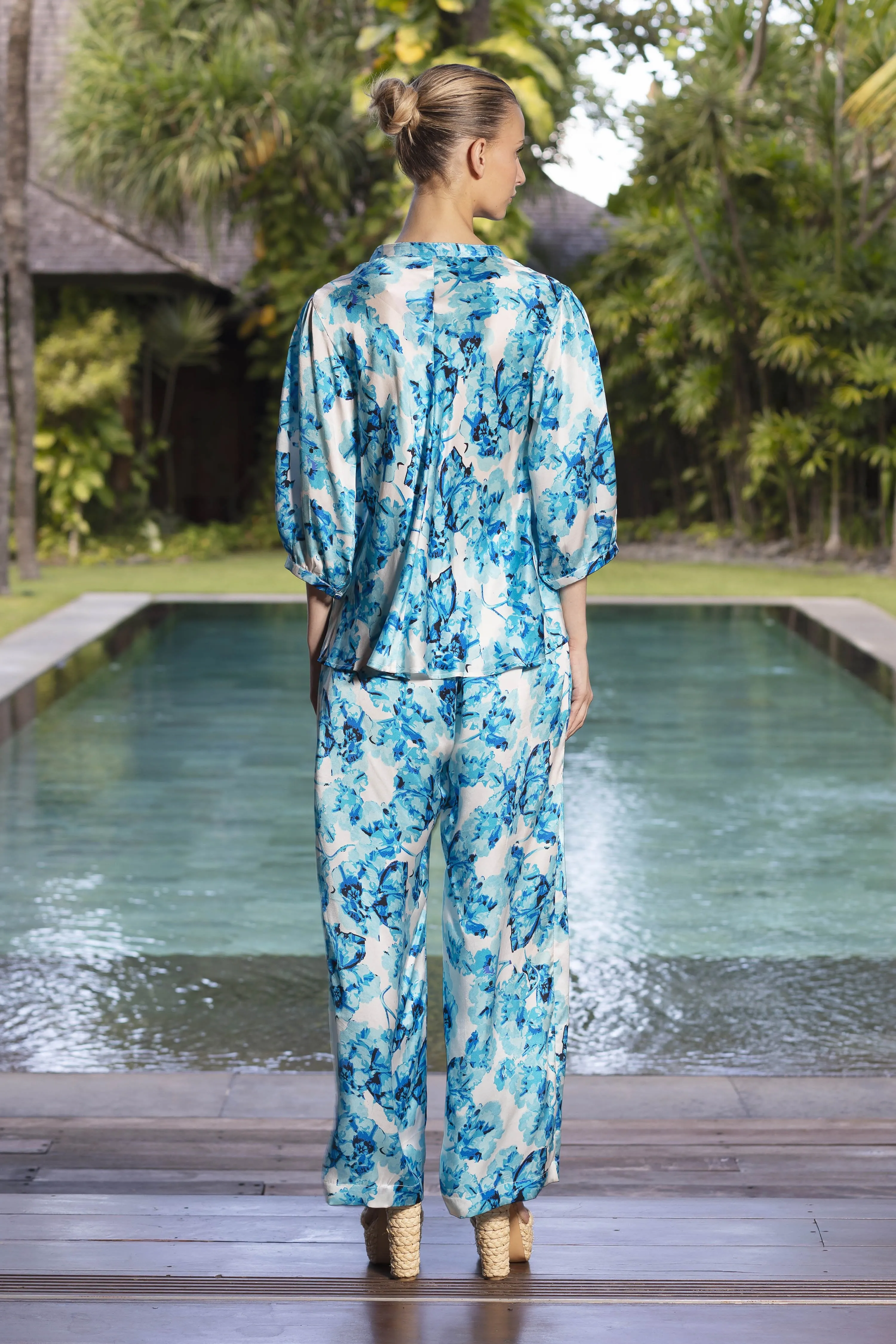 SHAMBALA SILK CHINA BLUE PANTS