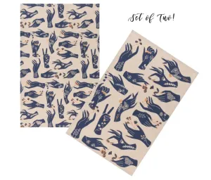 Show Of Hands Dish Towel (Set of Two)